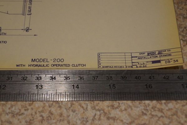 Genuine Graymarine Model 200 (Hydraulic Clutch) Installation Drawing