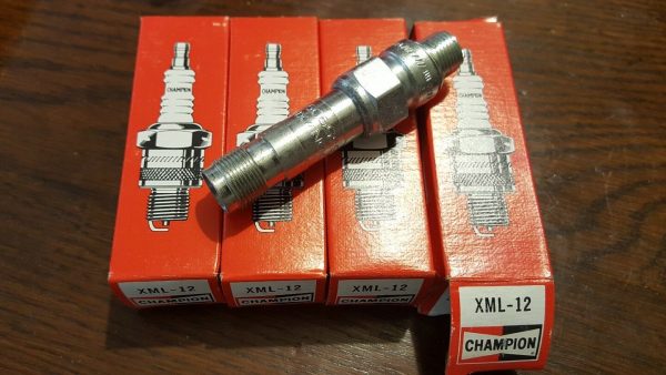 Four Champion XML12 (603) Screened Spark Plugs - (Snowcat and generator)